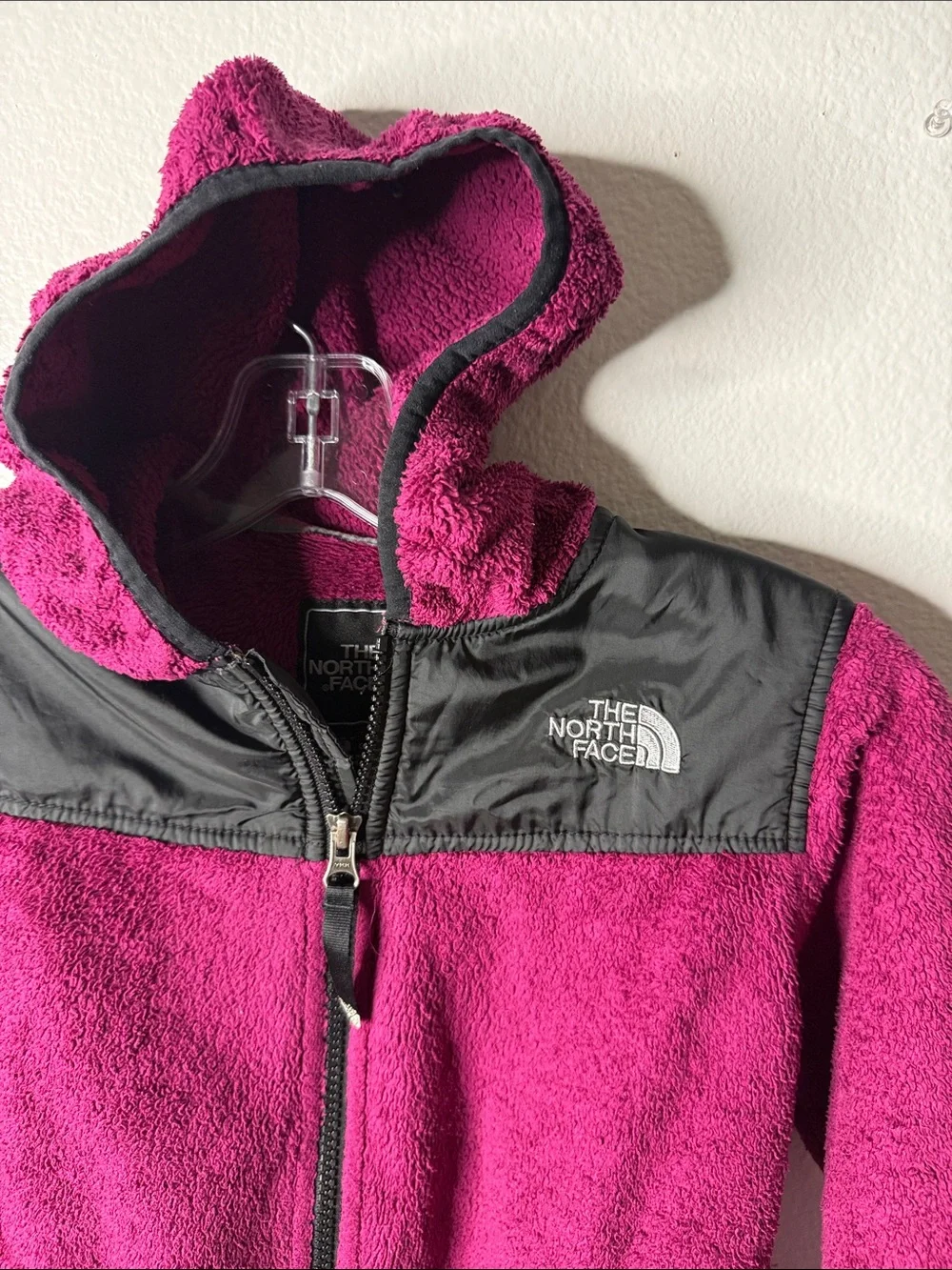 The North Face girls zip front hoodie Small